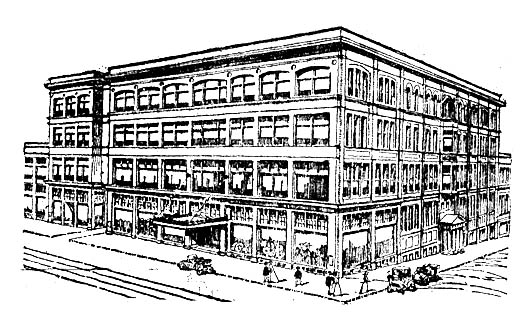 department store clipart black and white